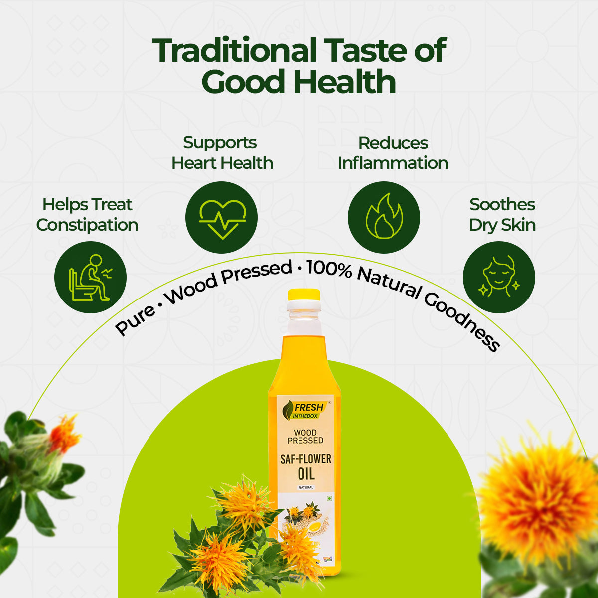Wood-Pressed Safflower Oil