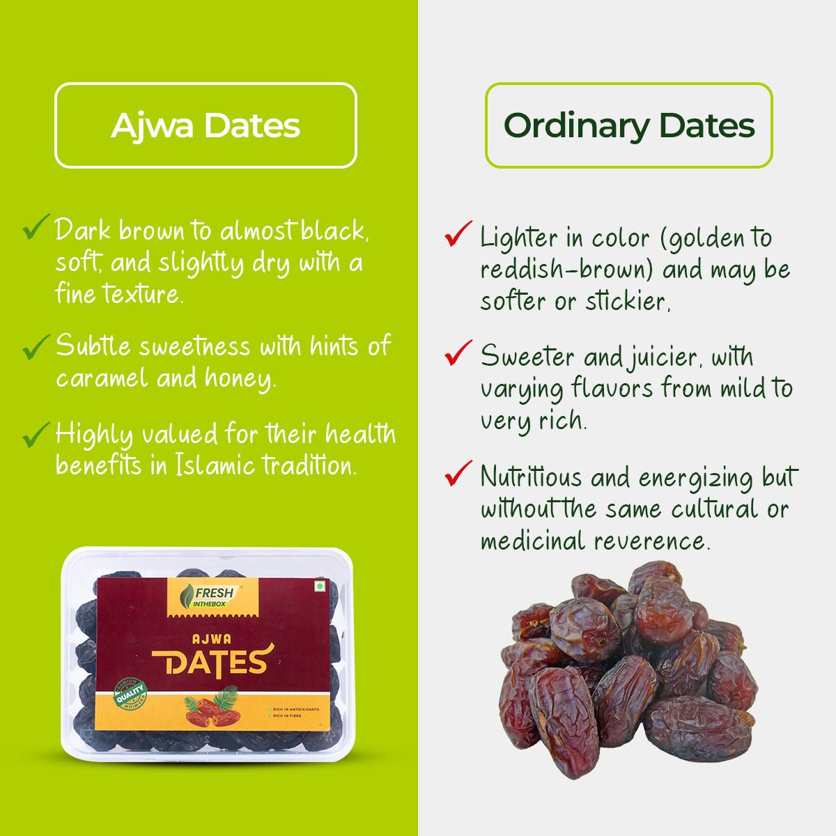 Premium Ajwa Dates - FRESHINTHEBOX