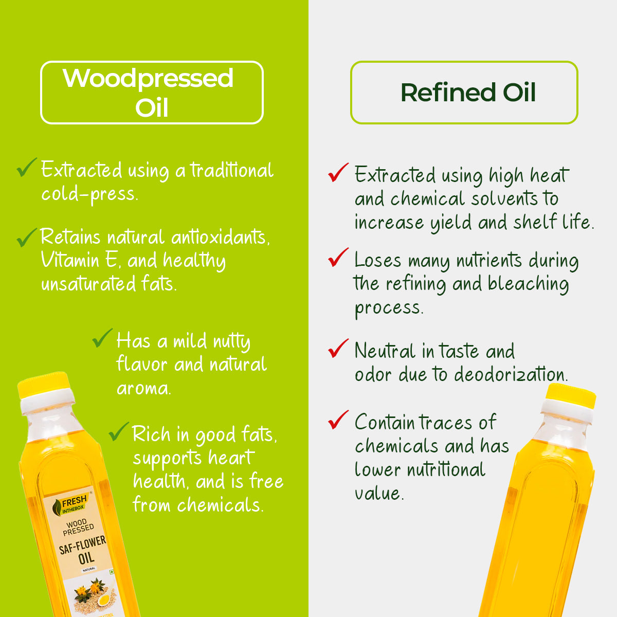 Wood-Pressed Safflower Oil