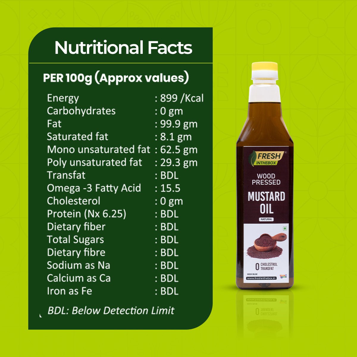 Wood - Pressed Mustard Oil - FRESHINTHEBOX