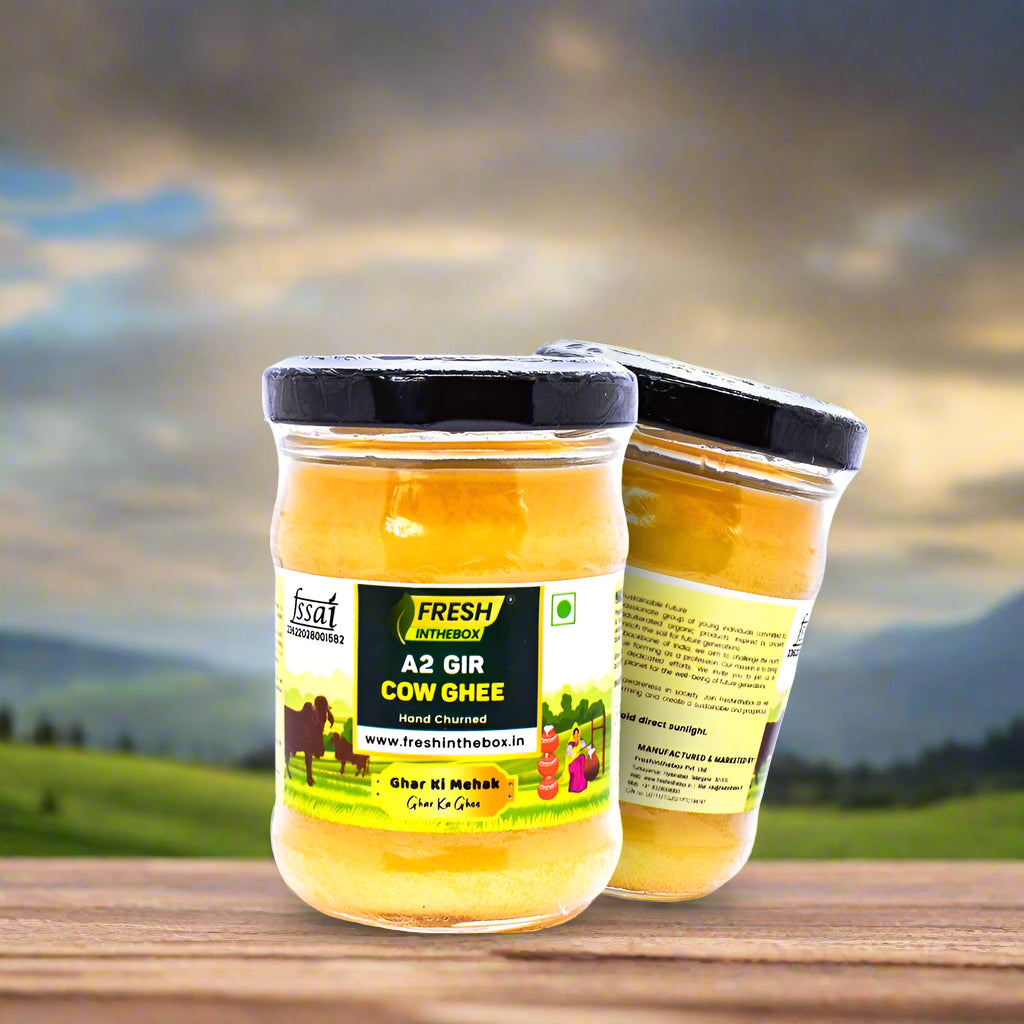 Freshinthebox pure Gir Cow Ghee in glass jar