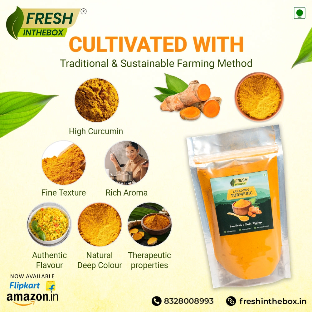 Pure Lakadong Turmeric Powder