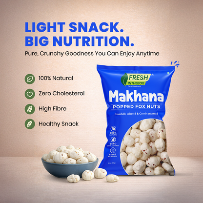 Premium Makhana 100g | Handpicked Bihar Popped Foxnuts