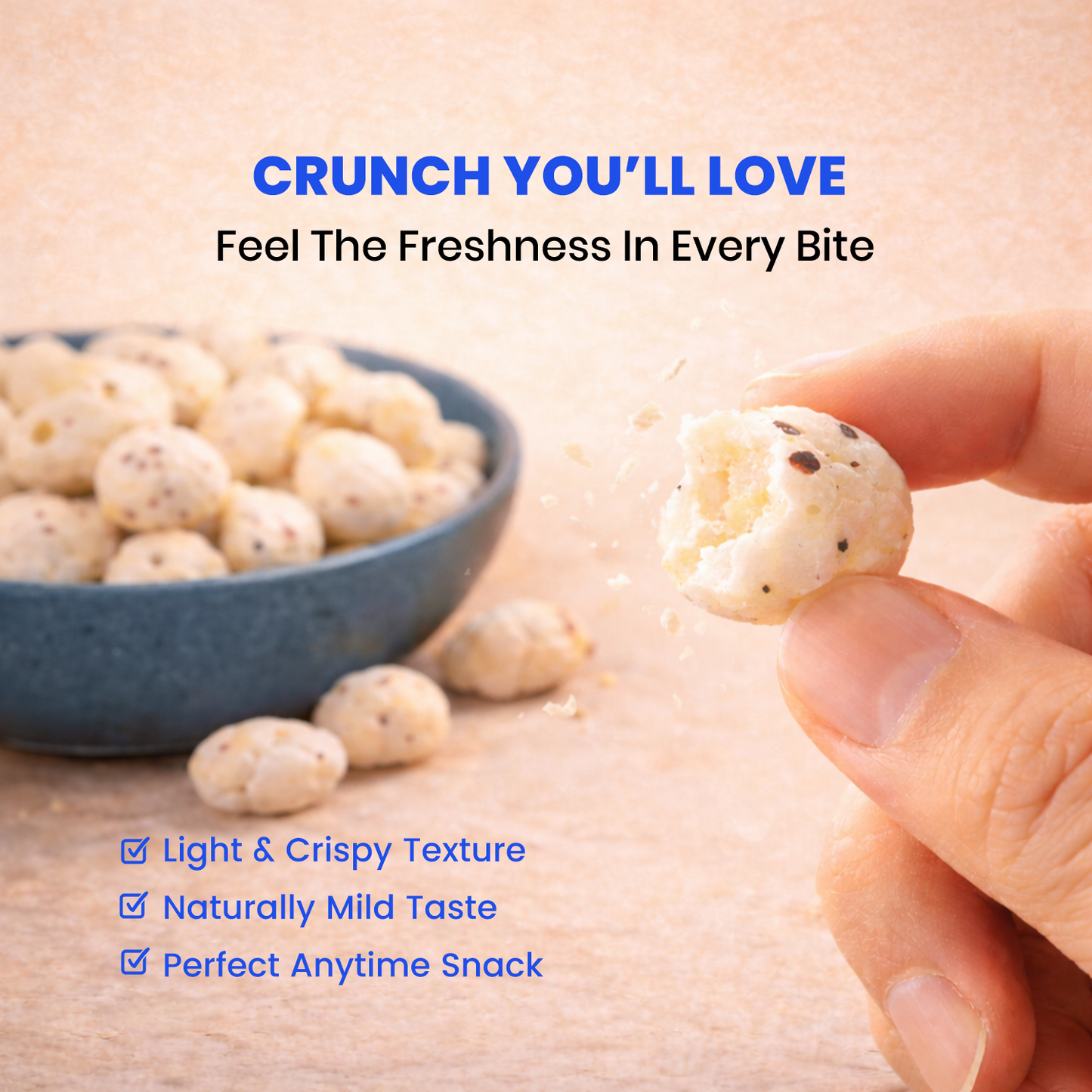 Premium Makhana 100g | Handpicked Bihar Popped Foxnuts