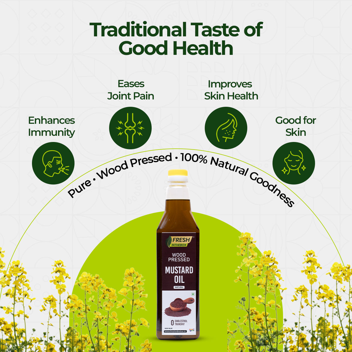 Wood-Pressed Mustard Oil