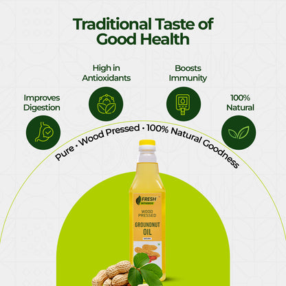 Wood Pressed Groundnut Oil