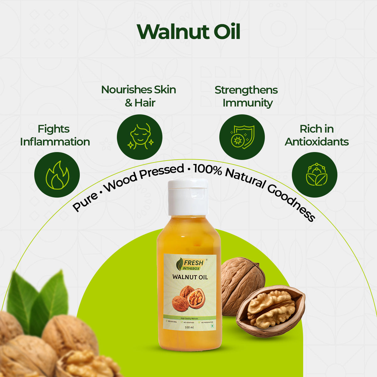 Organic Walnut Oil- Wood-Pressed