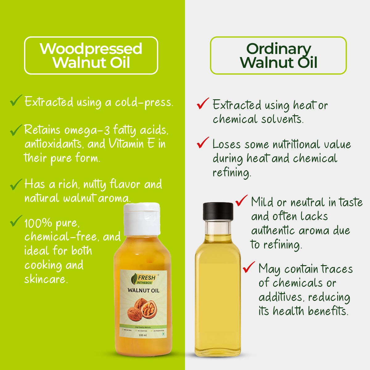 Organic Walnut Oil- Wood-Pressed