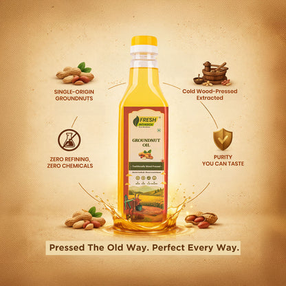 Wood-Pressed Groundnut Oil | The Golden Standard of Indian Kitchens