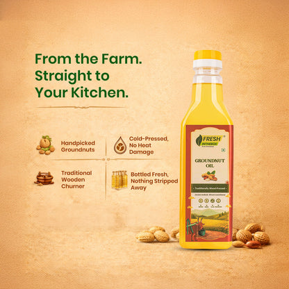 Wood-Pressed Groundnut Oil | The Golden Standard of Indian Kitchens