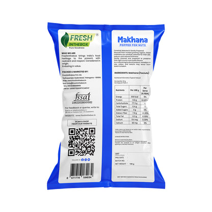 Premium Makhana 100g | Handpicked Bihar Popped Foxnuts